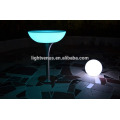 PE en plastique télécommande LED bar tables/changeant de couleur LED cocktail tables et éclairage LED lumière vers le haut de tableau